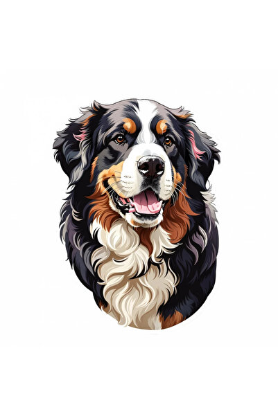 INOVATIX Set de 8 autocolante cu câine de munte Bernese, INOVATIX®. 6 cm