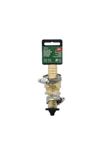 ACE Male and 1 Female Hose Connector Gold and Silver