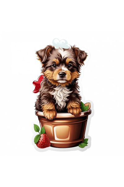 INOVATIX Set de 8 piese, autocolant ciocolată Caine York în oală, INOVATIX®. ...