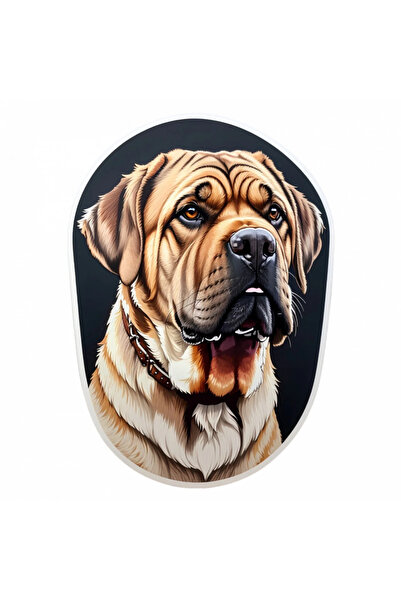INOVATIX Set de 8 bucăți, autocolant câine Mastiff, INOVATIX®. 6 cm