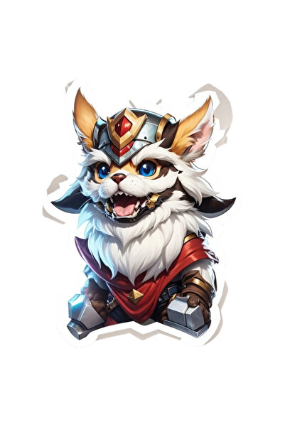 INOVATIX Set de 8 piese, autocolant Corki cu cască metalică, INOVATIX®. 6 cm