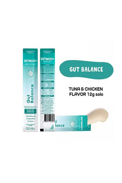 MOOCHIE Vetmoo + Tuna & Chicken Flavor Gut Balance Cat Food Supplements Pack of 24