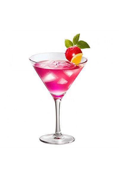 INOVATIX Set de 8 autocolante Cocktail martini roz cu căpșuni și mentă, INOVA...