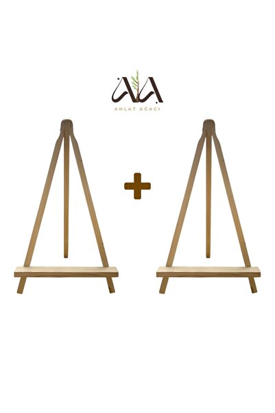 Ahlat Ağacı Ahşap Atölyesi İkili şövale Masa üstü şövale mini şövale iki adet şövale ahşap şövale