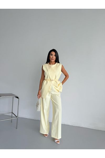CLB COLLECTION Women's Vest Pantalon Suit