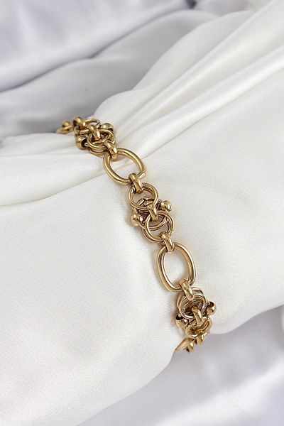 Clariss 316L Steel Gold Color Chain Women's Bracelet