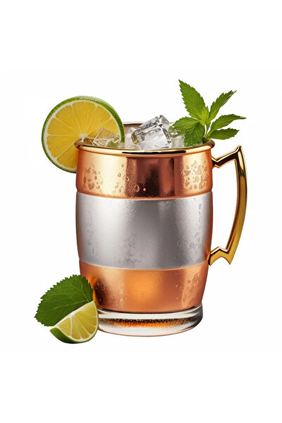 INOVATIX Set of 8 pieces, Sticker Metal mug with Moscow Mule cocktail, INOVAT...