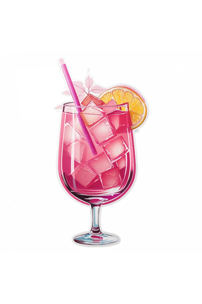 INOVATIX Σετ 8 τεμαχίων, Αυτοκόλλητο Κοκτέιλ ροζ κυρία, INOVATIX®. 6 εκ.