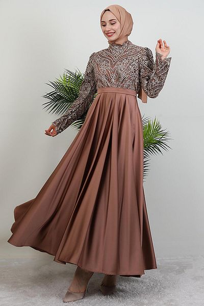 GİYZAMİLA Βραδινό φόρεμα Velora Hijab Μαύρισμα