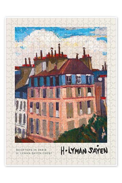 Jeronkarji Paris'te Çatılar 500 Parça Puzzle Yapboz Şehir Manzara Temalı Hobilik