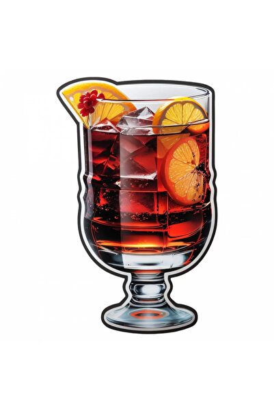 INOVATIX Set de 8 piese, autocolant Cocktail Rob Roy, INOVATIX®. 6 cm