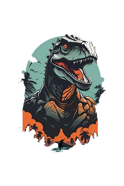 INOVATIX Set de 8 autocolante Fierce Trex, INOVATIX®. 6 cm