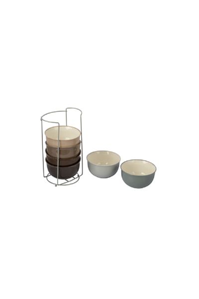 Bien Servi 6-Piece Assorted Bowl Set with Stand