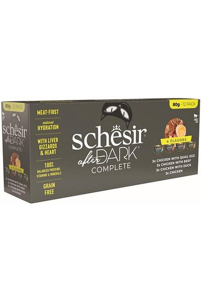 Schesir Schesir After Dark Wholefood In Broth Variety Pack For Cat - 12x80g
