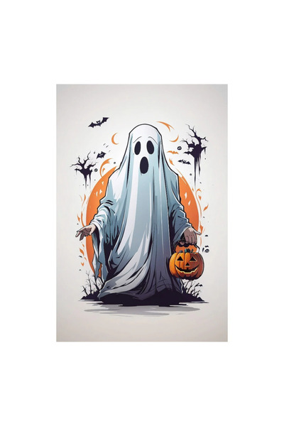 INOVATIX Set de 8 piese, autocolant fantomă de Halloween, INOVATIX®. 6 cm