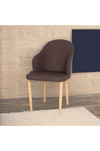 rexa Single Chair with Wooden Legs – Stylish Comfort with Natural Charm