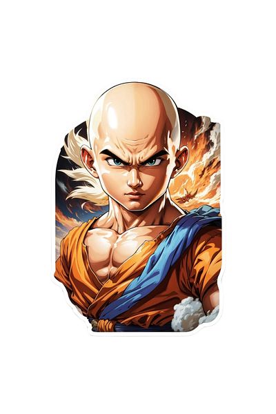 INOVATIX Set de 8 piese, autocolant Krilin Dragon Ball, INOVATIX®. 6 cm