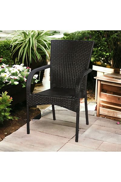 rexa Black plastic single chair 53-44-85 cm
