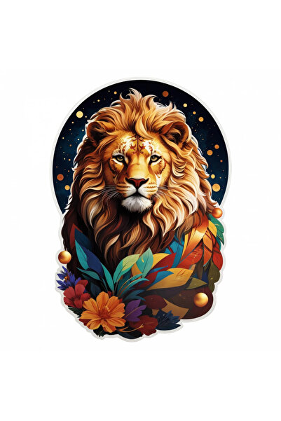 INOVATIX Set de 8 piese, autocolant Leu, simbol al zodiei Leu, INOVATIX®. 6 cm