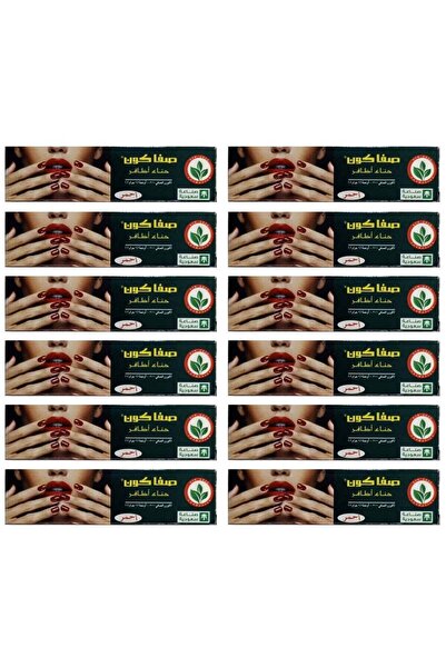 SAFA عبوة من 12 حناء أظافر حمراء - 12 × 6 جم