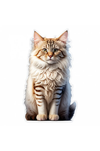 INOVATIX Set de 8 bucăți, autocolant Laperm Cat, INOVATIX®. 6 cm