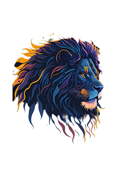 INOVATIX Set de 8 piese, autocolant Leu în noapte, INOVATIX®. 6 cm