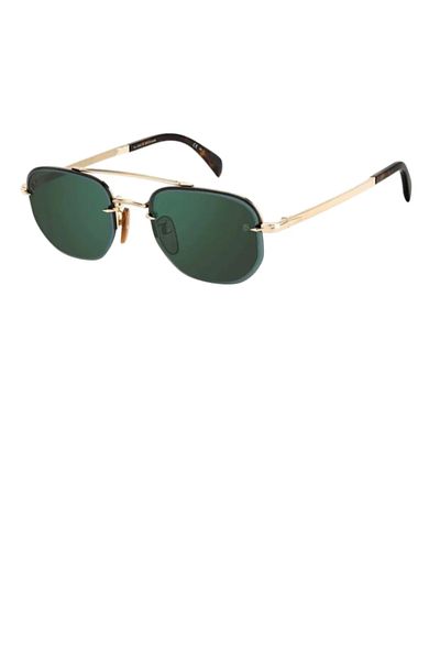 MUADEX David Bckhm Gold Frame Green Glass Unisex Sunglasses Mdx1103