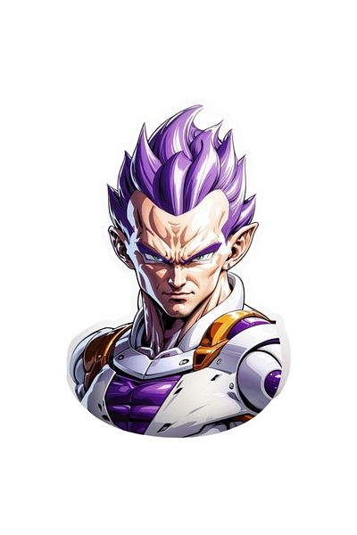 INOVATIX Set de 8 piese, autocolant Dragon Ball bustul lui Frieza, INOVATIX®. 6 cm