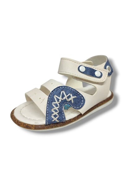 ŞİRİNGENÇ Şirinbebe 1568-20 Sandale anatomice cu cusături pentru băieţi, alb ...