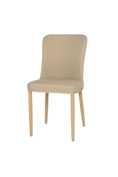 rexa Fabric Dining Chair with Wooden Legs