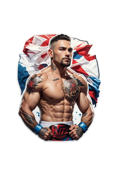 INOVATIX Set de 8 piese, autocolant luptător MMA tatuat, INOVATIX®. 6 cm