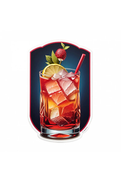 INOVATIX Set de 8 piese, autocolant Cocktail Singapore sling cu gheață și men...