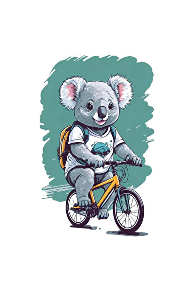 INOVATIX Set de 8 bucăți, autocolant cu panda pe bicicletă, INOVATIX®. 6 cm