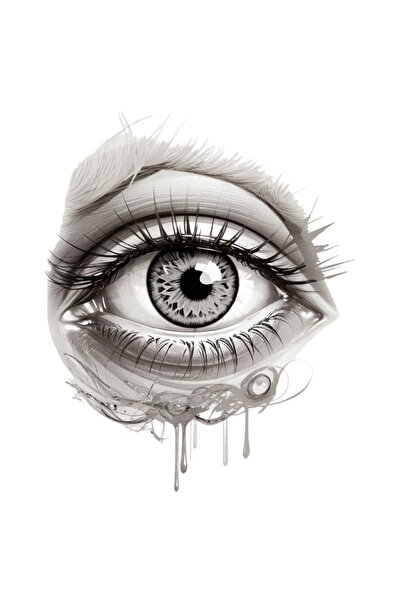 INOVATIX Set de 8 autocolante pentru ochi cu gene lungi, INOVATIX®. 6 cm