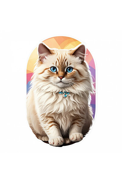 INOVATIX Σετ 8 τεμαχίων, Αυτοκόλλητο με γάτα Βιρμανίας με μετάλλιο, INOVATIX®...