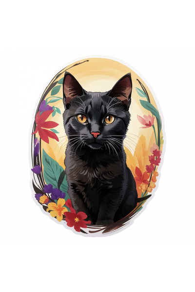 INOVATIX Set de 8 piese, autocolant medalion Bombay Cat, INOVATIX®. 6 cm