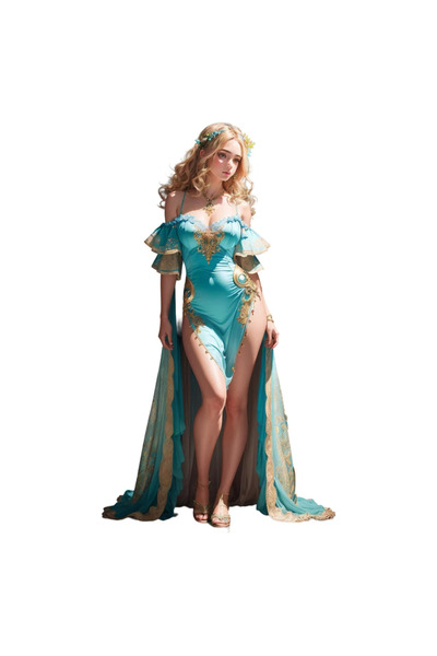 INOVATIX Set de 8 piese, autocolant Fetiță cu bucle, INOVATIX®. 6 cm