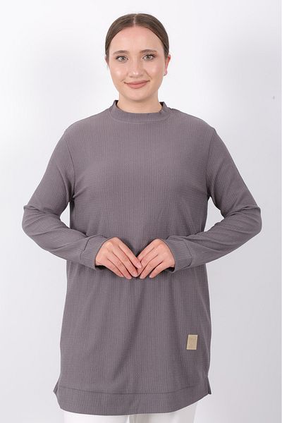 Linvey Comfortable Transitional daily wrinkled fabric short sleeve sport tunic