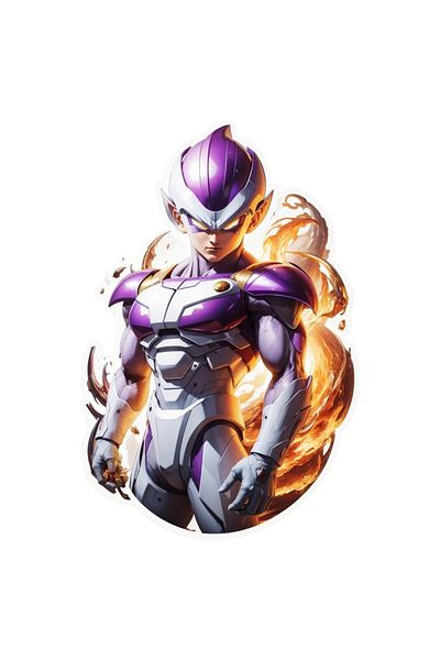 INOVATIX Set de 8 piese, autocolant Dragon Ball Frieza în costum complet, INOVATIX®. 6 cm