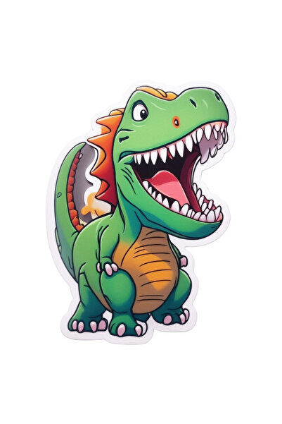INOVATIX Set de 8 autocolante cu dinozaur fericit, INOVATIX®. 6 cm