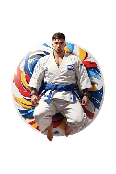 INOVATIX Set de 8 piese, autocolant luptător de judo, INOVATIX®. 6 cm