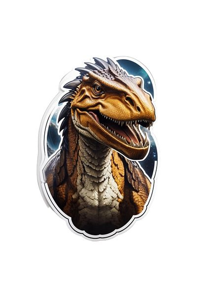 INOVATIX Set of 8 pieces, Dinosaur Allosaurus Sticker, INOVATIX®. 6 cm