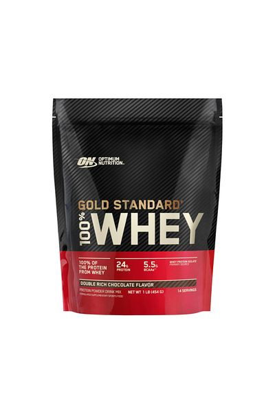 Optimum Nutrition Gold Standard 100% Whey Protein Powder, Double Rich Chocolate (1 lb)