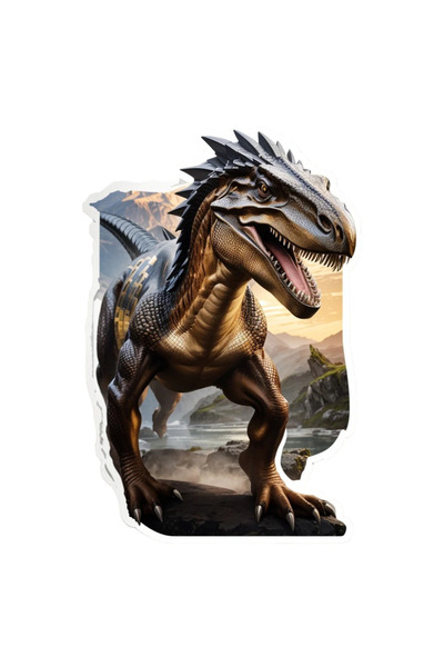 INOVATIX Set de 8 piese, autocolant dinozaur Allosaurus, INOVATIX®. 6 cm