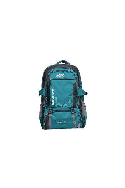 Generic STARGOLD 24-Inch Teal Hiking Backpack, 75L Capacity, Durable Polyester, Versatile Outdoor Design