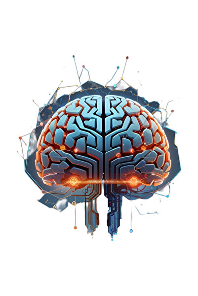 INOVATIX Σετ 8 τεμαχίων, Ηλεκτρονικό αυτοκόλλητο εγκεφάλου, INOVATIX®. 6 εκ.