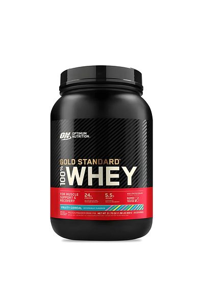 Optimum Nutrition Gold Standard 100% Whey Protein, Fruity Cereal, 2 LB