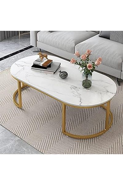 Generic Living Room Coffee Tables Bedroom Oval Side Table Small Apartment Home Furniture Center Table