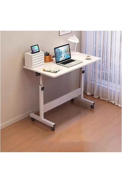 Generic Adjustable Standing Desk, C-Shaped Side Table Sofa End Desk, Height Adjustable Mobile Table, Table P