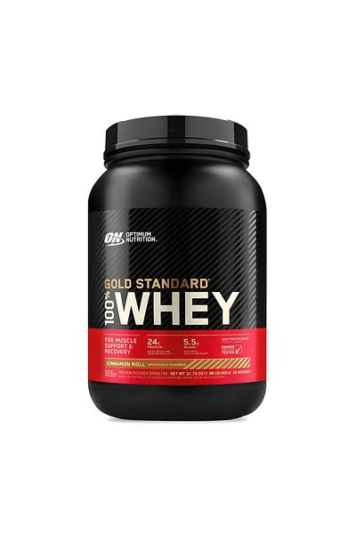 Optimum Nutrition Gold Standard 100% Whey Protein, Cinnamon Roll, 2 LB